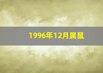 1996年12月属鼠