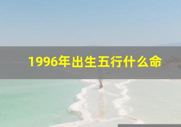 1996年出生五行什么命