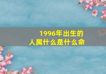 1996年出生的人属什么是什么命