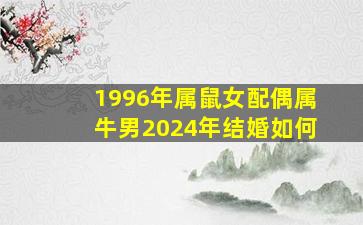 1996年属鼠女配偶属牛男2024年结婚如何