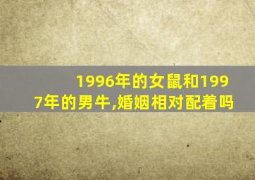 1996年的女鼠和1997年的男牛,婚姻相对配着吗