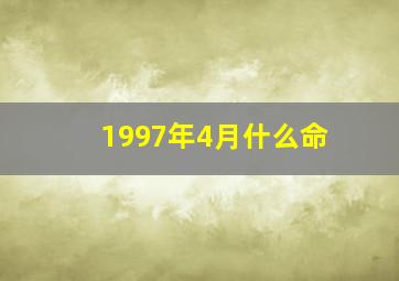 1997年4月什么命