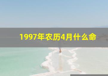 1997年农历4月什么命