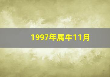 1997年属牛11月