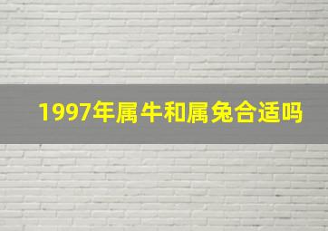 1997年属牛和属兔合适吗