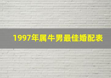 1997年属牛男最佳婚配表