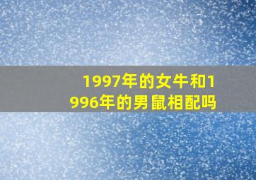 1997年的女牛和1996年的男鼠相配吗