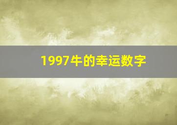 1997牛的幸运数字