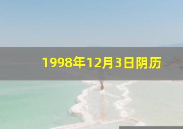 1998年12月3日阴历