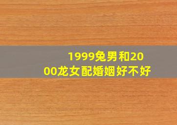 1999兔男和2000龙女配婚姻好不好