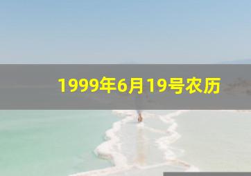 1999年6月19号农历