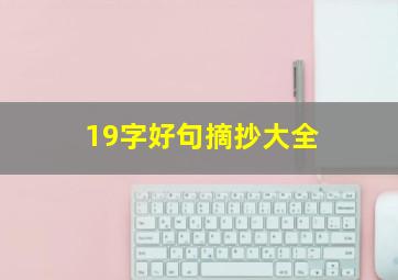 19字好句摘抄大全