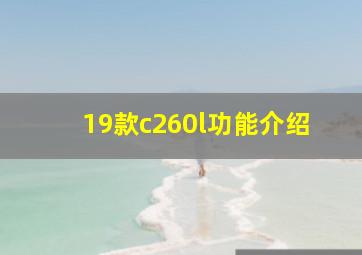 19款c260l功能介绍