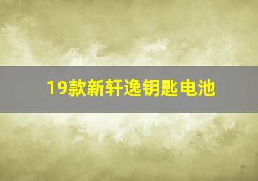 19款新轩逸钥匙电池