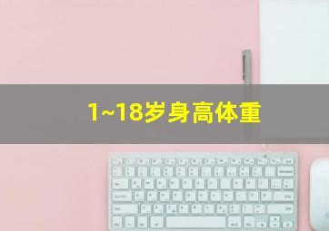 1~18岁身高体重