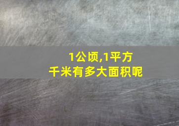 1公顷,1平方千米有多大面积呢