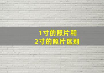 1寸的照片和2寸的照片区别