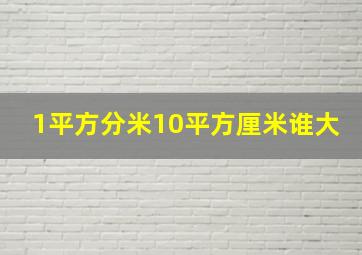 1平方分米10平方厘米谁大