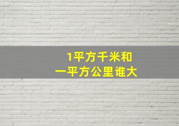 1平方千米和一平方公里谁大