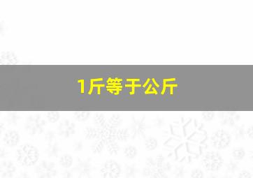 1斤等于公斤