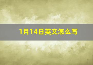 1月14日英文怎么写