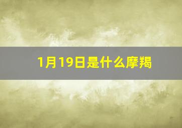 1月19日是什么摩羯