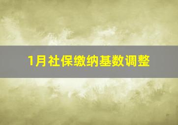 1月社保缴纳基数调整