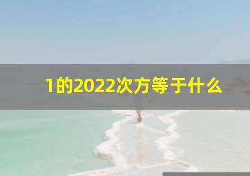 1的2022次方等于什么