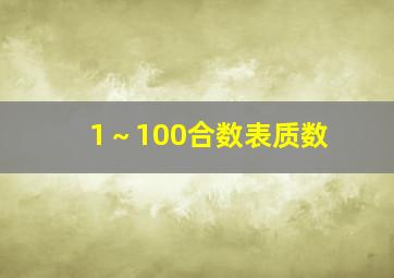 1～100合数表质数