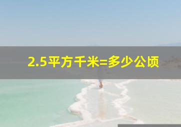 2.5平方千米=多少公顷