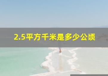 2.5平方千米是多少公顷