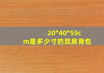 20*40*55cm是多少寸的双肩背包