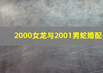 2000女龙与2001男蛇婚配