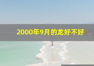 2000年9月的龙好不好