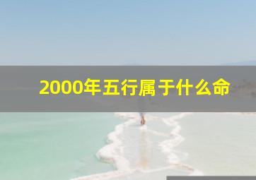 2000年五行属于什么命