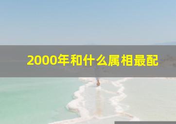 2000年和什么属相最配