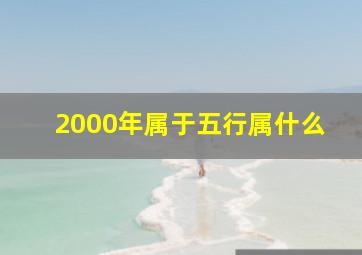 2000年属于五行属什么