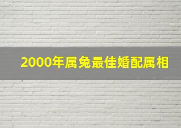 2000年属兔最佳婚配属相