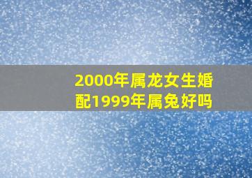 2000年属龙女生婚配1999年属兔好吗