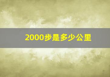 2000步是多少公里