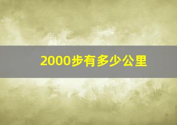 2000步有多少公里