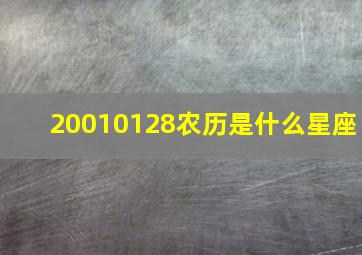 20010128农历是什么星座