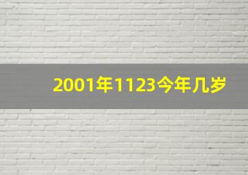 2001年1123今年几岁