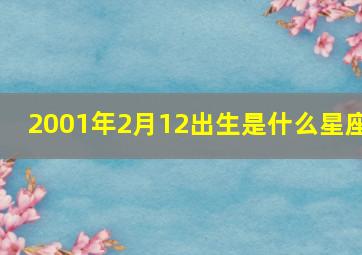 2001年2月12出生是什么星座