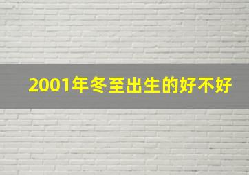 2001年冬至出生的好不好