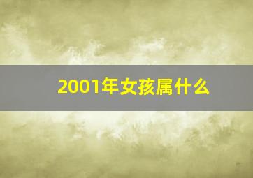 2001年女孩属什么