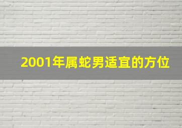 2001年属蛇男适宜的方位