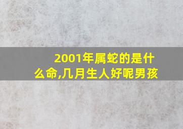 2001年属蛇的是什么命,几月生人好呢男孩