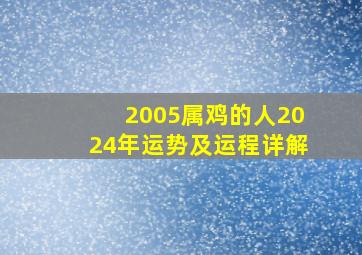 2005属鸡的人2024年运势及运程详解