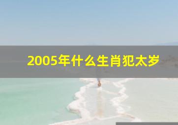 2005年什么生肖犯太岁